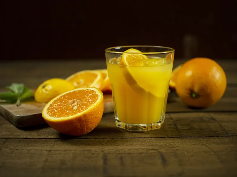 Citrus peel and blood orange